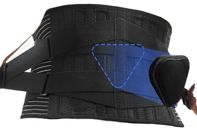 Immagine prodotto di Supporto lombare, cuscino lombare, materiale traspirante, tipo 2 - Nero-a, S