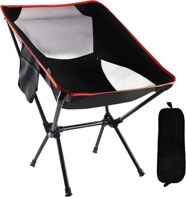 Produktbild von Camping Faltstuhl mit Tragetasche, schwarz, klappbar, für Outdoor