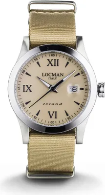 Produktbild von 0614A04-00SABKNH Italy Herrenuhr Island beige Ref. 0614A04 Locman