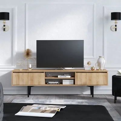 Produktbild von Skye Decor, Artemis- ArtemisMRD, eichenfarbig, TV-Schränke, 47x150x40 cm, 100% Melaminbeschichtete Partikelplatte