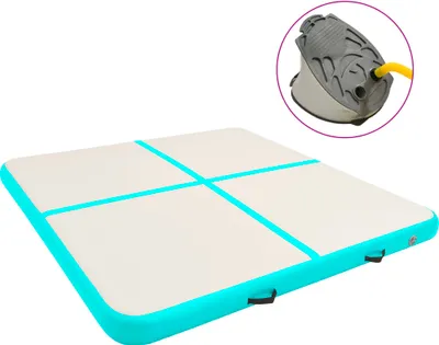 Produktbild von Möbel Aufblasbare Gymnastikmatte mit Pumpe 200x200x15 cm PVC Grün DE34168