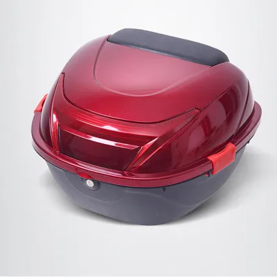 Obrázok produktu pre Zadný box na motorku, batožinový priestor na prilbu, horný kufor, veľkokapacitný, univerzálny pre elektrické skútre, vínovočervená veľkosť
