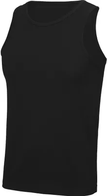 Produktbild von Just Cool JC007 | Cool Vest Tank Top Sport T-Shirt - WRAP zert. Herstellung - Farbe: Jet Black - Größe: M