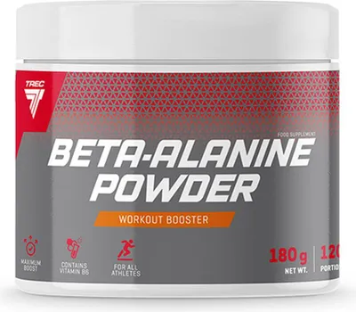 A product shot of a Trec Nutrition Beta-Alanine Powder container.