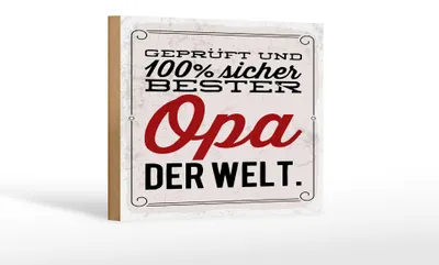 Produktbild von Holzschild   und sicher bester Opa der Welt, 30x20 cm, Holzschilder