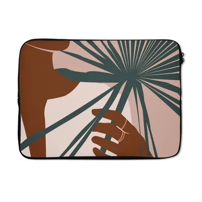 Produktbild von MuchoWow® Laptop Hülle 13 Zoll Pflanze - Tropisch - Abstrakt Laptoptasche - Laptophülle - Sleeve - Rundumschutz
