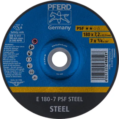 Immagine prodotto di PFERD Schruppscheibe PSF STEEL D 180 x S 7,2 mm - 62017634