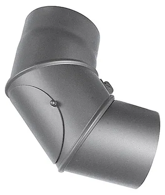 Obrázok produktu pre BERTRAMS 1951162, Koleno k dymovodným rúram, Šedá, Oceľ, 90°, 15 cm, 2 mm