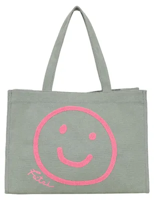 Produktbild von Fritzi aus Preußen Schultertasche Easy 01 Limited Smile Canvas Shopper Jade grüngrau