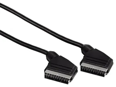 Obrázok produktu pre Hama Connecting Cable Scart Plug - Scart Plug, 1 m, 1 m, SCART (21-pin), SCART (21-pin), Čierna, Samec/samec