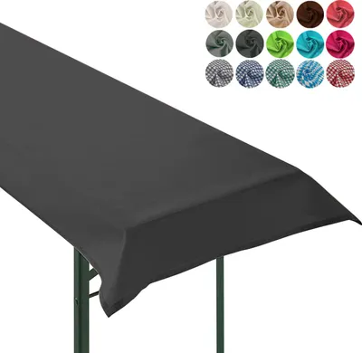 Produktbild von heimtexland ® Tischdecke Bierzeltgarnitur Biertischdecke Garten Tischdeko Party Event Dekoration Typ861 Schwarz 90x240 cm