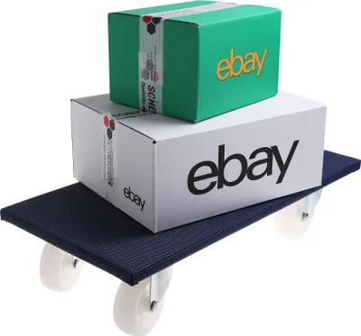Produktbild von 2 Stück Möbelroller, 600 x 300 Transportrolly Rollbrett Antirutschüberzug 500 kg