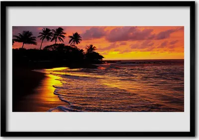Produktbild von Bild 70x50 MDF-Rahmen Wandkunst Meer Landschaft