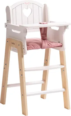 Produktbild von Hölzerner Puppenhochstuhl, für Rollenspiele, 18-20 Zoll, rosa