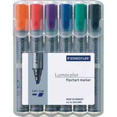Obrázek produktu pro STAEDTLER 356 B WP6 - 6 kusů - modrá - zelená - oranžová - červená - fialová - šedá - polypropylen (PP) - 2 mm - 5 mm