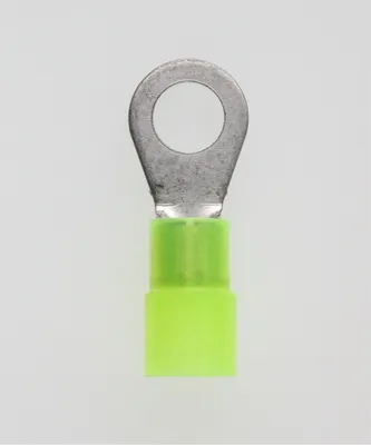 Produktbild von Quetschkabelschuh DIN 46237 isoliert, Ringform Querschnitt 4mm² - 6mm² gelb, transparent - 1 Stück
