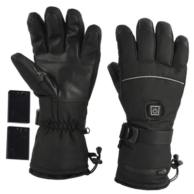 Produktbild von Beheizte Handschuhe Herren, 3 Temperatureinstellungen, Winter-Motorradhandschuhe, Outdoor-Ski-Beheizte Handschuhe Dick und Warm