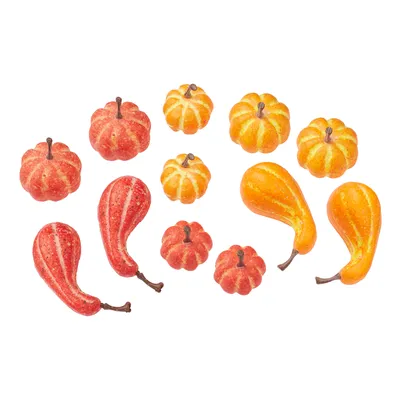 Immagine prodotto di HobbyFun Zucche da 2,5 a 5,0 cm 12 pezzi Decorazione Autunno Halloween Artigianato