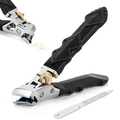 Image de Coupe-ongles grand format, avec protection anti-éclaboussures et large ouverture en acier inoxydable
