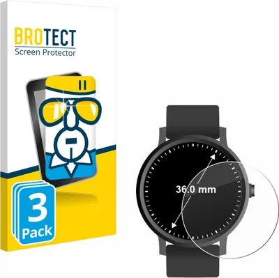 Produktbild von 3x BROTECT Schutzglas für Armbanduhren (Kreisrund, ø: 36 mm) Displayschutz 9H Glas klar transparent