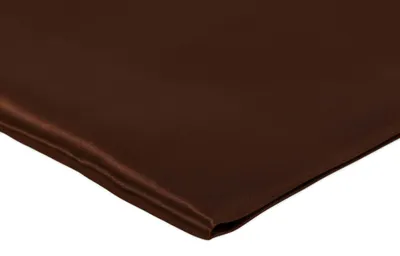 Image de Satin sans Élasthanne, satin lisse brillant, brun, 50 x 150 cm