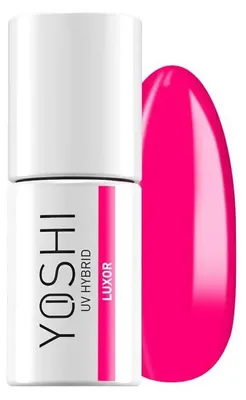 Obrázek produktu pro Yoshi Hybridní lak na nehty Neon Fuchsia – profesionální permanentní lak na nehty 6 ml – UV lak na nehty s praktickým štětcem – Night in Vegas