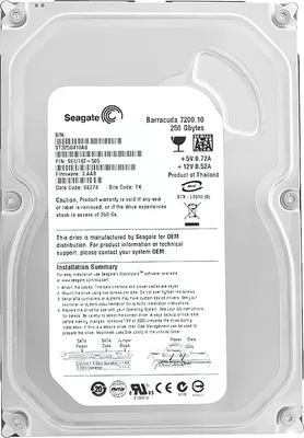 Image de Disque dur Seagate ST3250410AS 250GB 8MB Cache 7200Rpm Sata II 3,5'' pouces