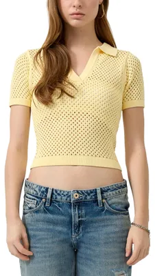 Produktbild von s.Oliver Damen Strickpullover – Polokragen, Ajourstrick, Slim Fit
