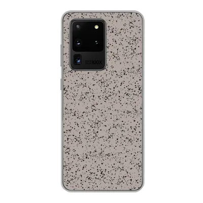 Produktbild von MuchoWow® Handyhülle Schutzhülle Hülle für Samsung Galaxy S20 Ultra Polka dots - Schwarz - Grau Silikon Softcase Handy Hülle - Karteninhaber