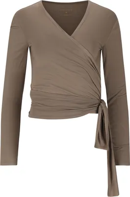 Image de ATHLECIA - Chemisier drapé Walyn - Couleur : Greige - Taille : 40