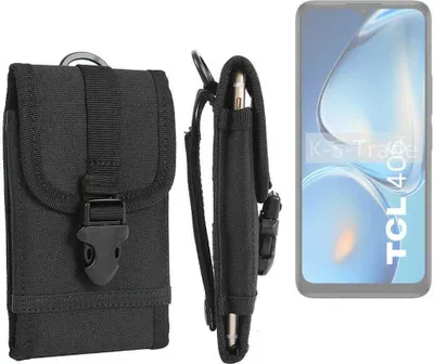 Produktbild von K-S-Trade Holster Handy Hülle kompatibel mit TCL 406i Holster Handytasche Gürtel Tasche Schutz Hülle Robust Outdoor schwarz