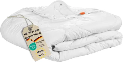 Image de Couverture 4 saisons - Couverture pour toutes les saisons - Duvet en microfibre - Couverture de 140 x 200 cm - Blanc