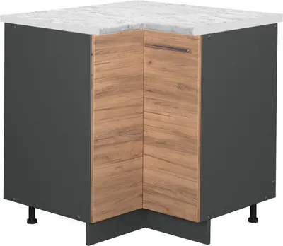 Produktbild von Eckunterschrank Vicco Fame-Line Goldkraft Eiche 80.5 cm , AP Marmor, Model 45699