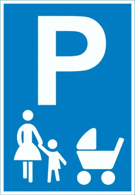 Produktbild von Mutter und Kind Parkplatz Schild Familien Parkplatz A0 Rückseite selbstklebend