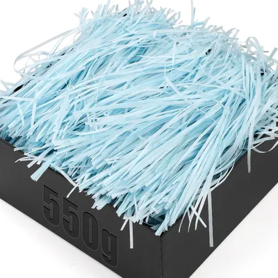 Produktbild von Geschreddertes Papier - 550g Füllmaterial für Geschenkboxen und Präsentkörbe - Blau
