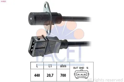 Produktbild von FACET 9.0022 Kurbelwellensensor Impulsgeber für FIAT Seicento / 600 Schrägheck (187)