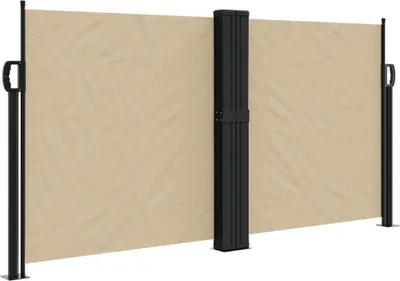 Image de vidaXL Marquise latérale extensible Beige 120x600 cm