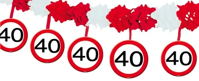 Produktbild von Girlande Verkehrsschild 40