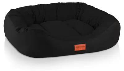 Produktbild von BedDog Hundebett Grosse Hunde Hundekissen Hundekorb Ovales Hundekörbchen,BLACK (schwarz),XL