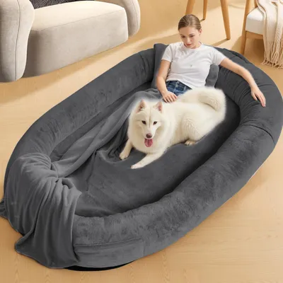 Immagine prodotto di Cuccia per cani e persone, 180 x 114 x 35 cm, grigio scuro
