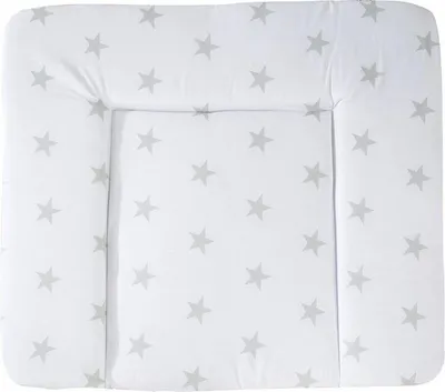 Image de Matelas à Langer Roba Little Stars, 85 x 75 cm, Blanc Étoiles Grises, 65% Polyester 35% Coton