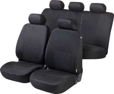 Produktbild von Walser Autositzbezug DotSpot Premium Komplettset grau/schwarz, 11939
