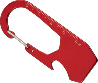 Produktbild von Schlüsselanhänger mit Karabinerhaken,Flaschenöffner,Lineal / Farbe: rot
