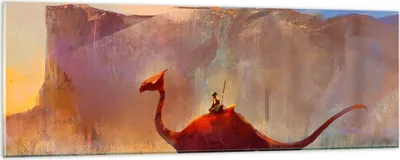 Produktbild von Bilder auf glas - Fantasie Märchen - 90x30cm - Glasbilder - Wandbilder - Kunstdruck - zum Aufhängen bereit - Wanddekoration aus Glas - Glas Bilder - Wandbild auf Glas - Einteilig - GAB90x30-3932