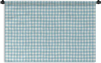 Produktbild von MuchoWow® Wandteppich Wandbehang Pastell - Blau - Muster 150x100 cm Tapisserie Dekoration Wandtuch - Waschbar - Tapisserien - Wand-Decke