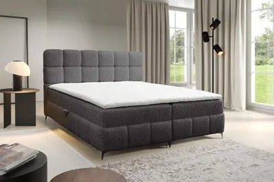 Produktbild von Boxspringbett Bett Schlafzimmerbett SOPHIE 120x200cm Stoff Rolf Anthrazit