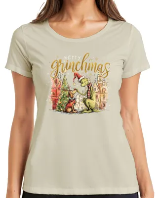 Immagine prodotto di merry grinchmas christmas grinch gift funny max reindeer ladies t-shirt, nature, M