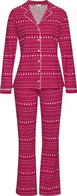 Produktbild von LASCANA Pyjama 2 -teilig rot gemustert Größe 44/46