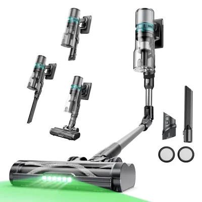 Produktbild von Proscenic P16 L Akku Staubsauger, 550W, 55 kPa, Handstaubsauger mit Faltrohr, 65Min Laufzeit, LED, grüne Vertect™, geeignet für Tierhaare, Grau