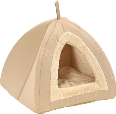 Produktbild von Dehner Lieblinge Katzen-Kuschelhöhle Findus, ca. 40 x 40 x 35 cm, Polyester, beige
